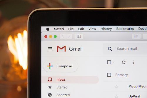 Screenshot of Gmail inbox
